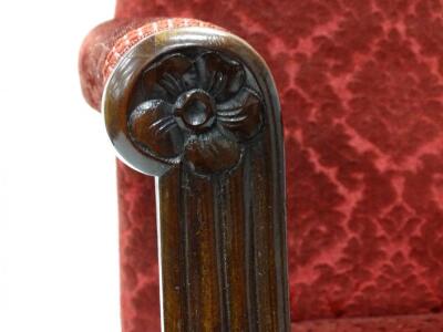 A mahogany open armchair in George III style - 2