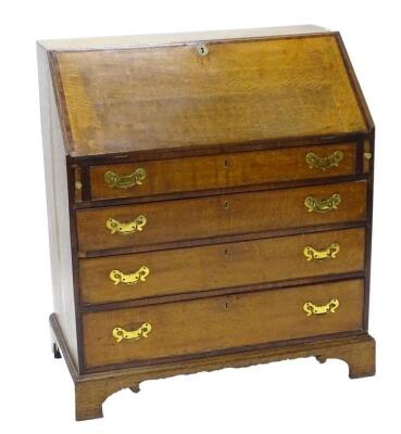 An early 19thC oak bureau