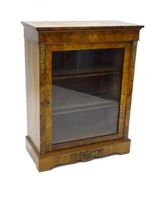 A Victorian walnut pier cabinet