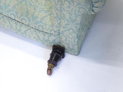 A Victorian ebonised drop arm Chesterfield sofa - 2