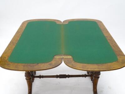 A Victorian walnut and marquetry library table - 3