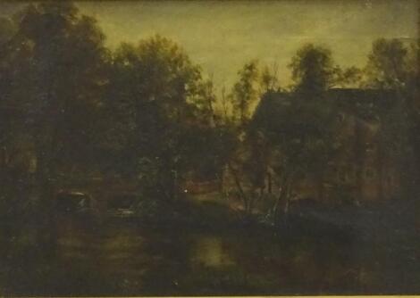 C.H. Thornton (?) (19thC). River landscape in water mill