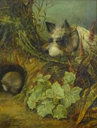 C. J. Hemming (19thC). The Chase - terrier and rabbit
