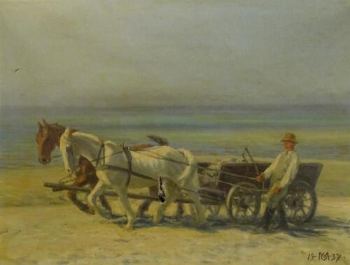 Oscar Matthiessen (20thC). Four wheeled cart