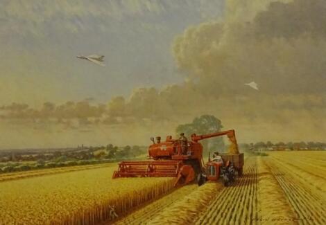 Robin Wheeldon (b.1945). Sixties Harvest - Waddington Lincolnshire