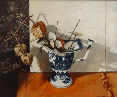 Peter Brannan (1926-1994). Still life flowers in blue jug