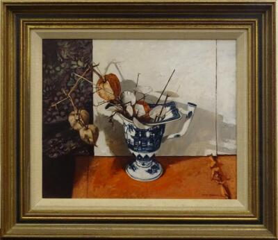 Peter Brannan (1926-1994). Still life flowers in blue jug - 2