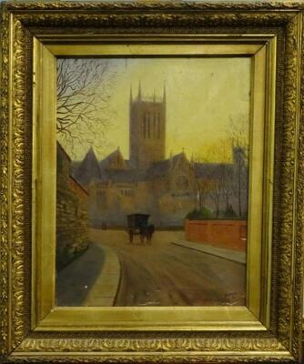 Alfred Ernest White (1873-1953). Lincoln Cathedral from Northgate - 2