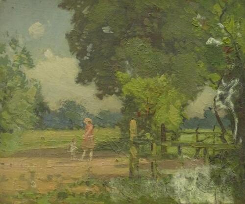 Herbert Rollett (1872-1932). Figures on country track