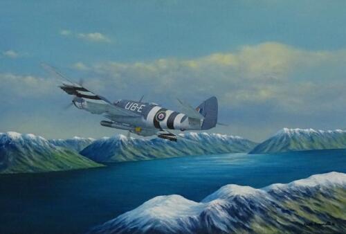 Keith Aspinall (1939-2008). Fjord Raider - MK10 Beaufighter of No.455 Sqn.