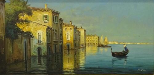 M. Cini (20thC). Venetian canal