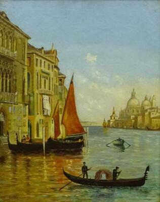 J Sevano (19thC/20thC). Venice scene