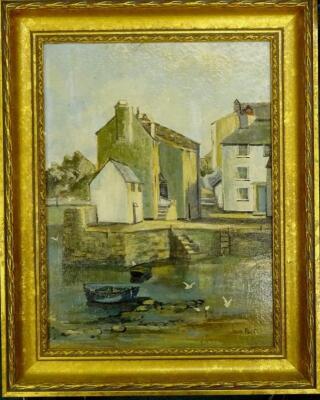 Joan Peet (20thC). Harbour scene - 2