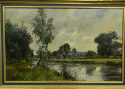 20thC British School. River landscape - 2