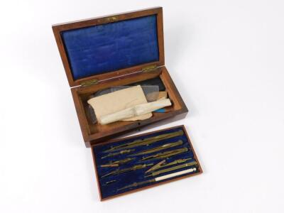 A Victorian rosewood cased set of drawing instruments - 2