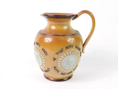 A Doulton Lambeth stoneware ale jug