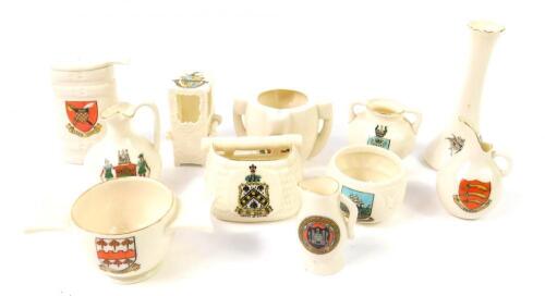 A group of Goss crested china