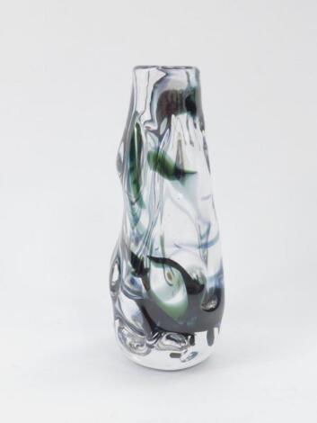 A Whitefriars knobbly glass vase