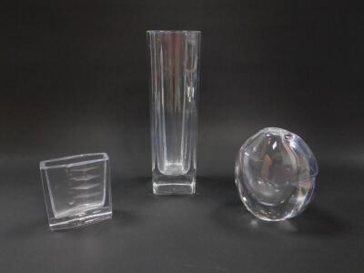 A Kosta clear glass vase