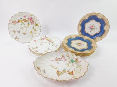 A set of six Crown Staffordshire porcelain plates