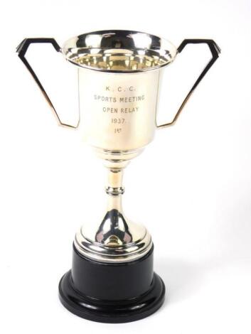 A George V silver twin handle trophy