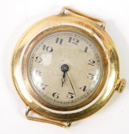 An 18ct gold circular cased gentleman's wristwatch