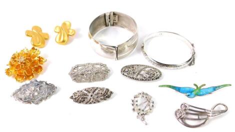 Silver and costume jewellery