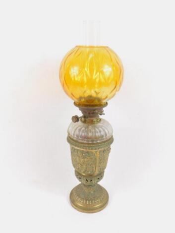 A Hink's Benetfinx & Company No 2 duplex oil lamp