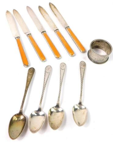 Four Cosby Morse and Foss teaspoons