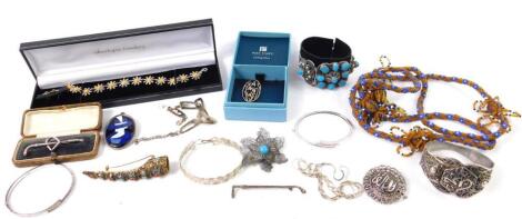 Silver and costume jewellery