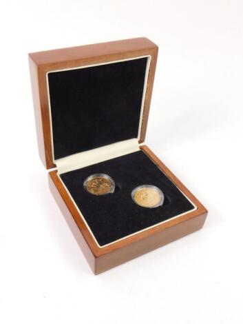 A London Mint Last Half Sovereign King Edward VII and First of King George V two coin set