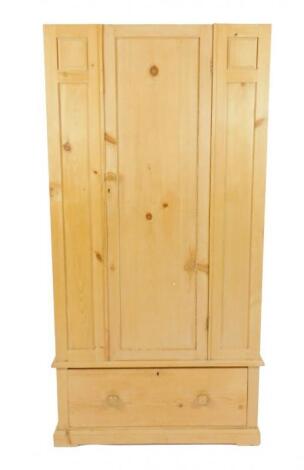 A pine wardrobe