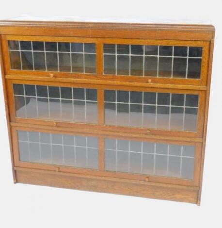 An oak Globe Wernicke style bookcase