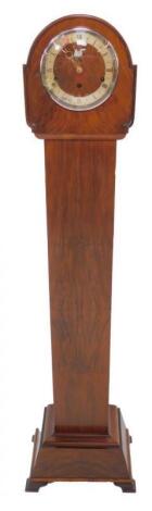 A Garrard Art Deco walnut cased grandmother clock