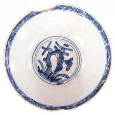 Three blue and white porcelain bowls - 14