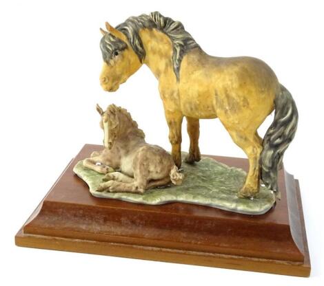 A Kaiser porcelain limited edition pony group