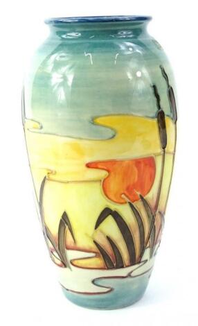 A Moorcroft tube lined vase