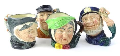 Four Royal Doulton large character jugs