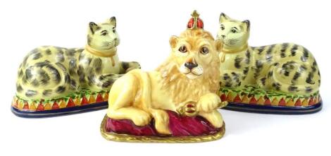 A Royale Stratford limited edition Staffordshire style figure of a Royal type lion