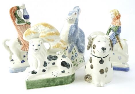 A collection of Rye pottery figures