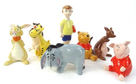 A collection of John Beswick for Royal Doulton Winnie the Pooh ceramic figurines