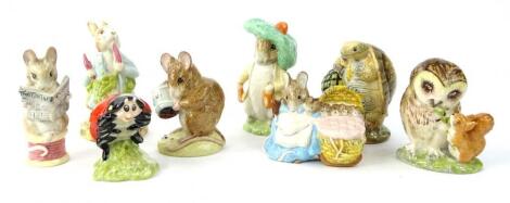 A collection of Royal Albert The World of Beatrix Potter figures