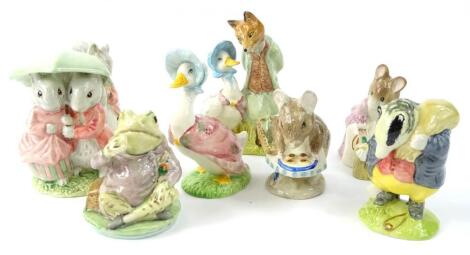 A collection of Royal Albert The World of Beatrix Potter figurines