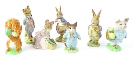 A collection of Beswick and other Beatrix Potter figures