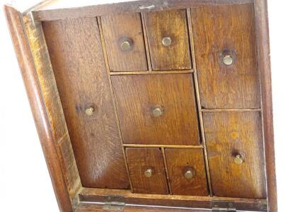 A late 17th/early 18thC oak spice cabinet - 2