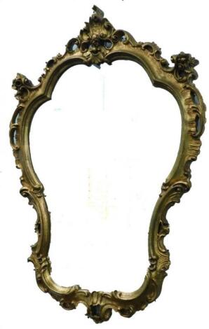 A gilt gesso wall mirror