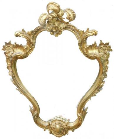 A gilt metal wall mirror