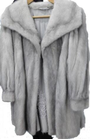 A ladies Noble mink grey fur coat