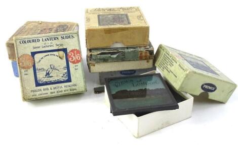 Various sets of late Victorian and later magic lantern slides