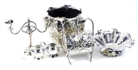 Various items of silver plate